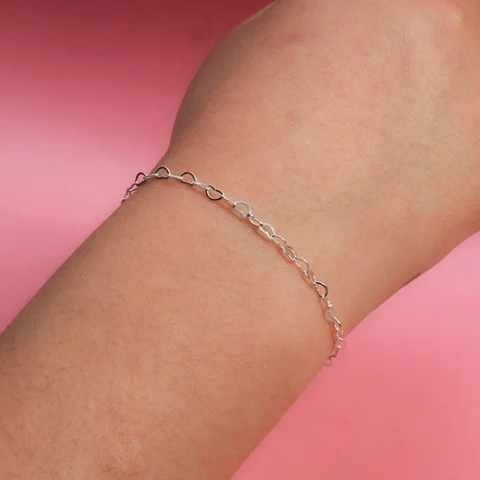 Pulsera Cadena Corazón Calado