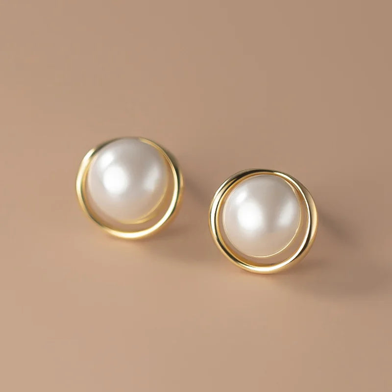 Aretes de Perla Sintética
