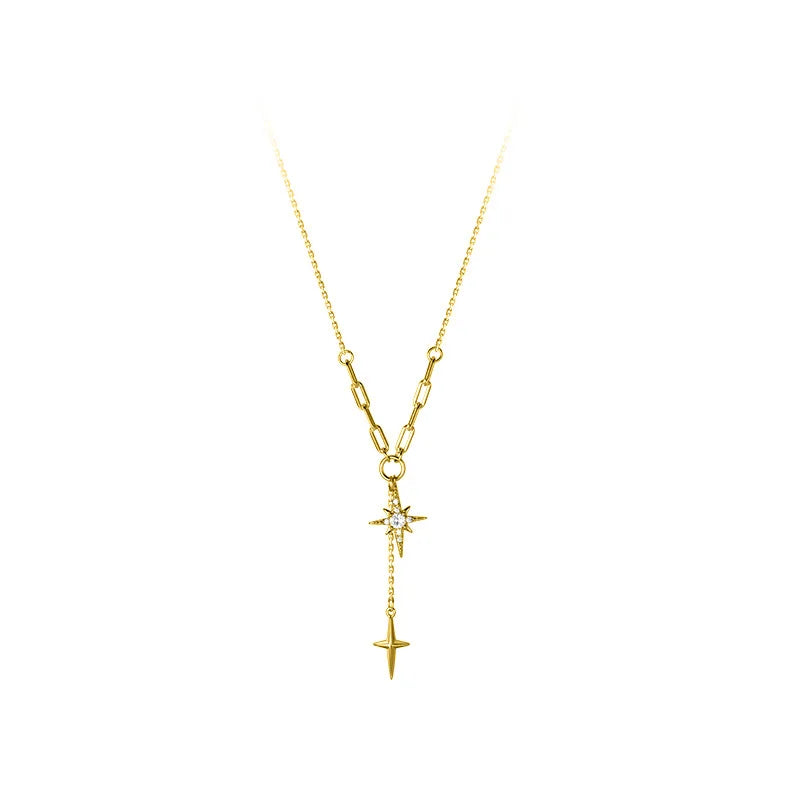 Collar Choker Estrella y Cruz con Zirconias