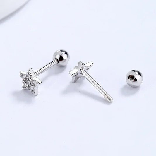 Aretes Corazón o Estrella con Zirconia