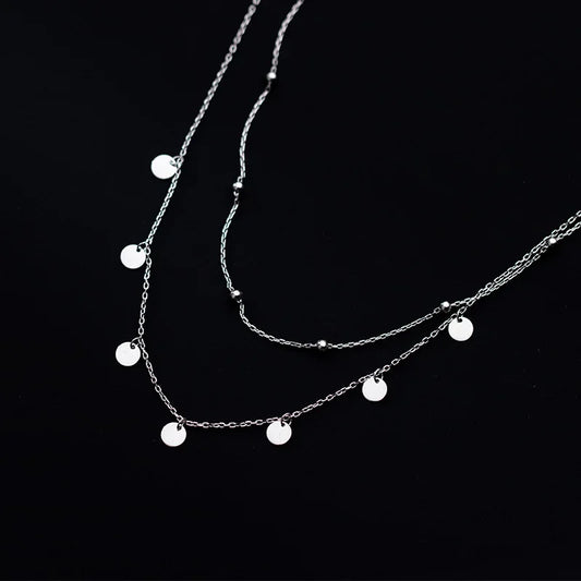Collar Choker Doble de Discos