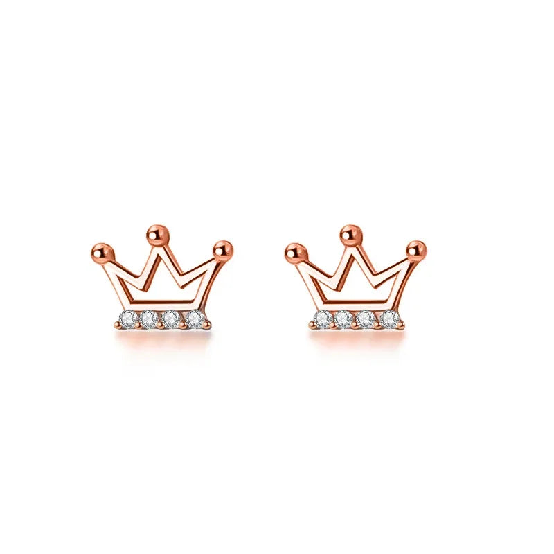 Aretes Corona con Zirconias