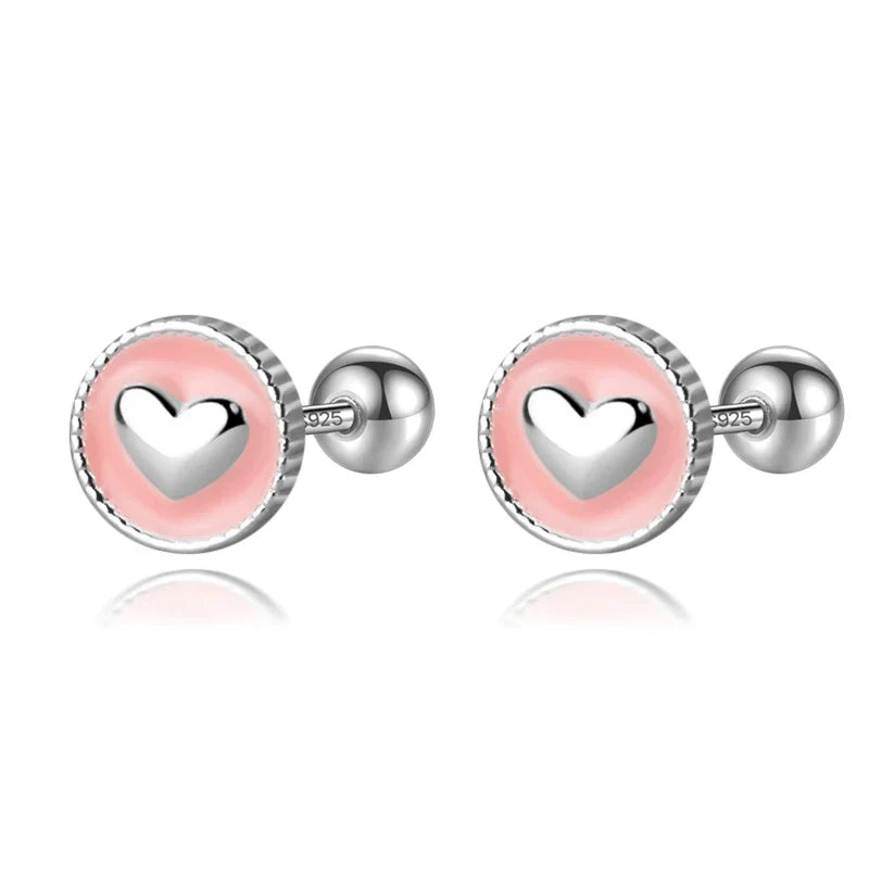 Aretes Corazón Romántico de Rosca