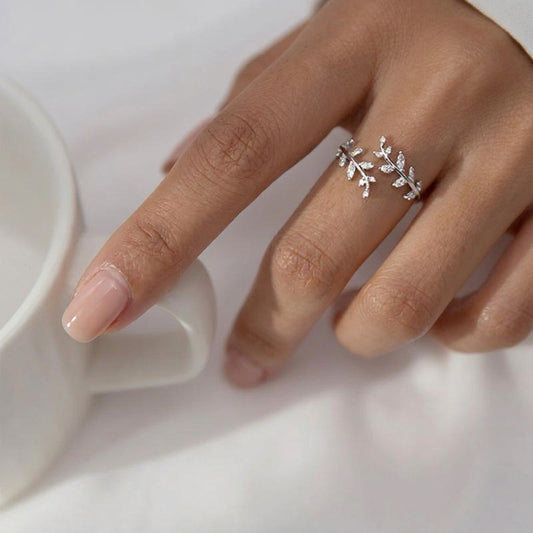 Anillo Abierto de Hoja