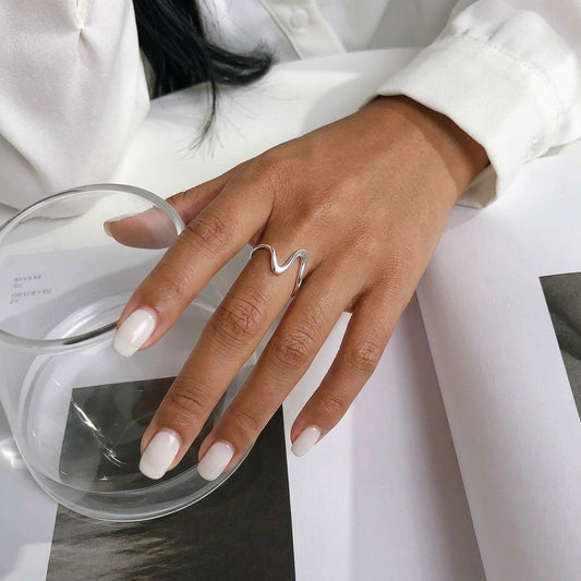 Anillo Coctel Serpiente Ondulada
