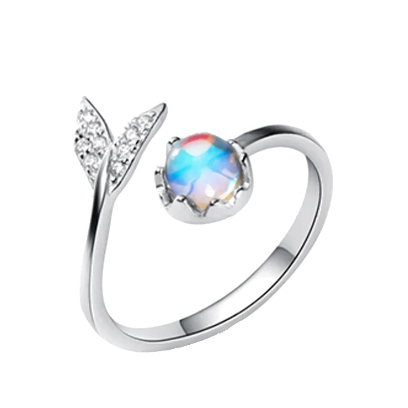 Anillo Cola de Sirena Azul