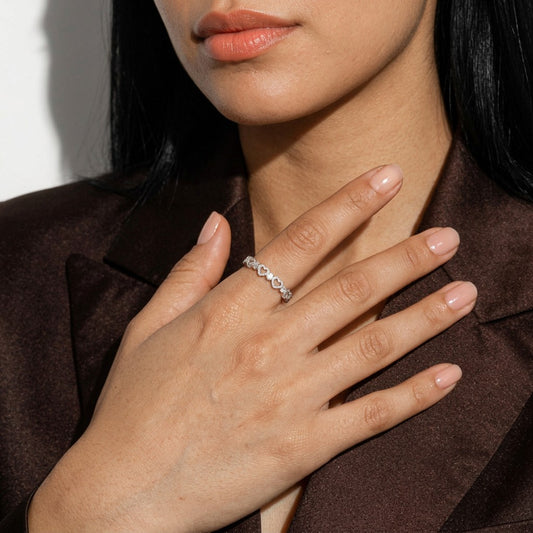 Anillo Corazón Calado Ajustable