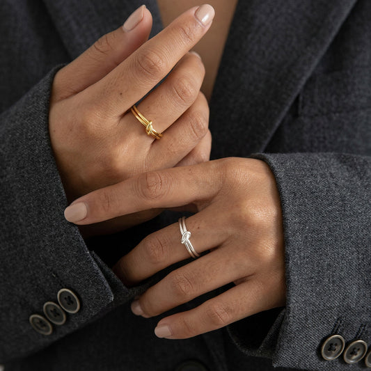 Anillo Doble Nudo Ajustable