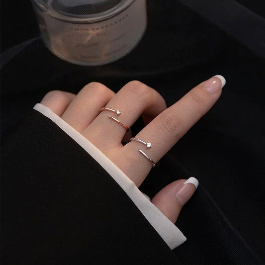 Anillo Línea Brillante Abierto