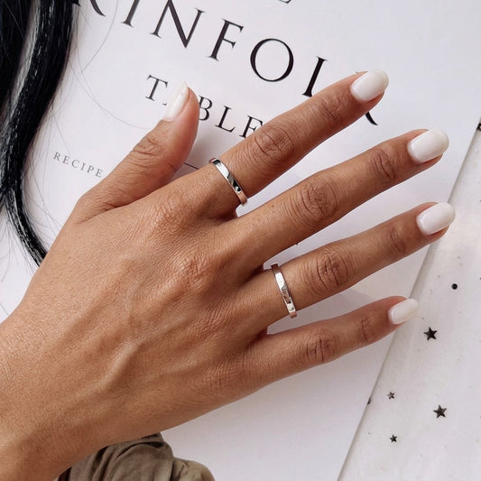 Anillo Liso Ajustable para Pareja