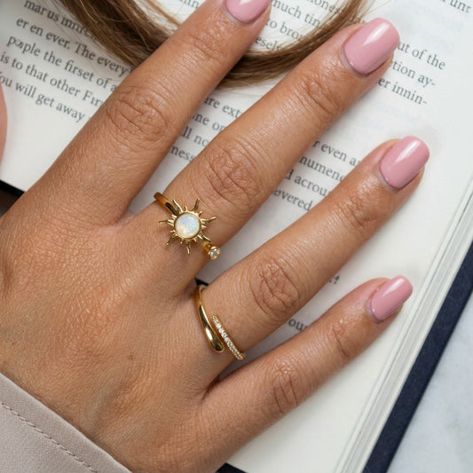 Anillo Serpiente Ajustable con Zirconias