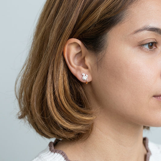 Aretes Ardilla con Zirconias Brillantes