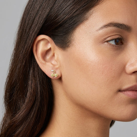 Aretes Cereza con Zirconias