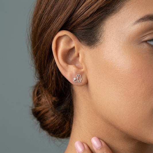 Aretes Conejito con Zirconias