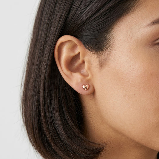 Aretes Corazón Romántico Plateado o Rosado
