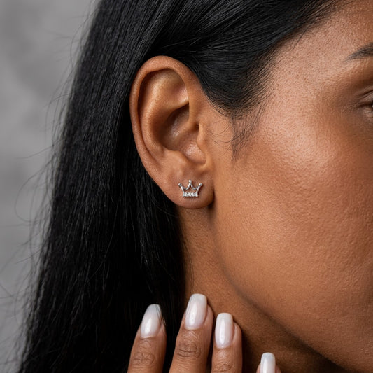 Aretes Corona con Zirconias