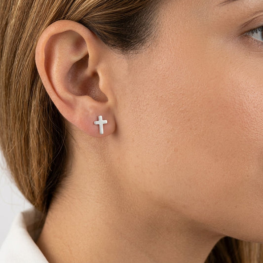 Aretes Cruz Minimalista