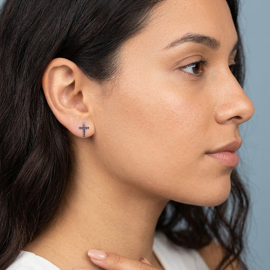 Aretes Cruz Negra