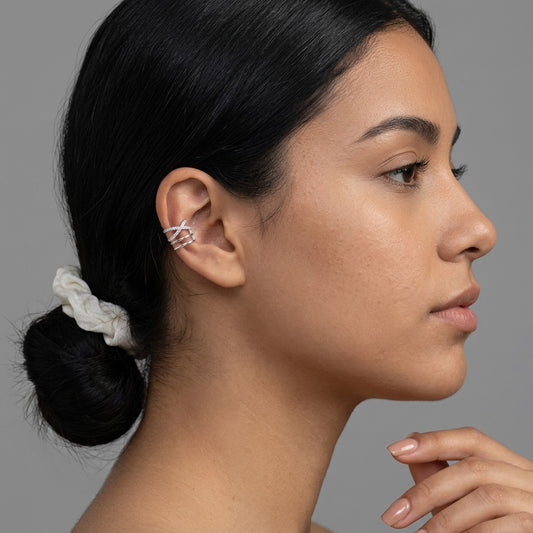 Aretes de Clip con Zirconias