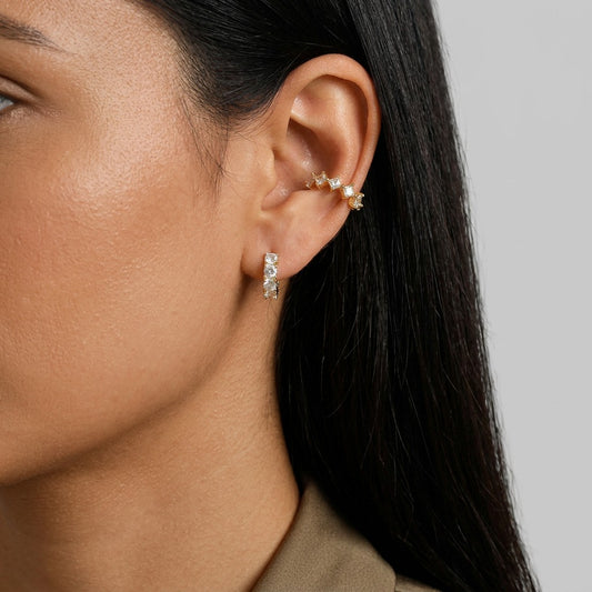 Aretes de Clip Sencillos con Zirconias