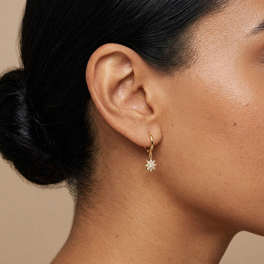 Aretes Estrella Calada con Zirconias