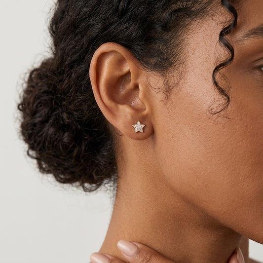 Aretes Estrella con Zirconias Deslumbrantes