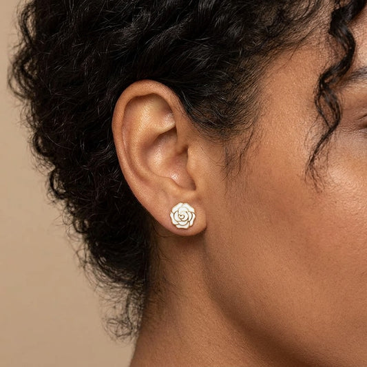 Aretes Flor con Perla