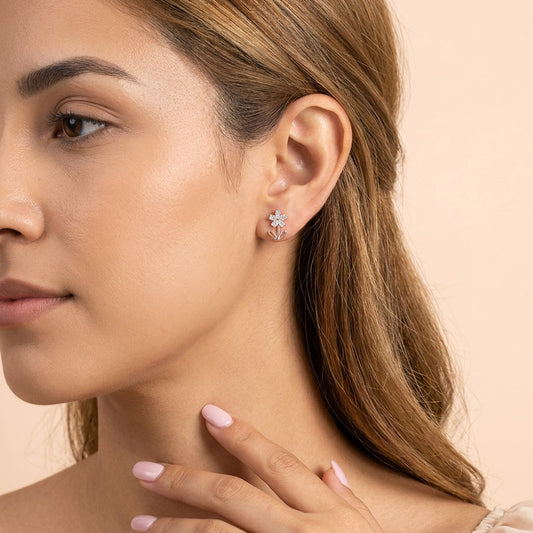 Aretes Flor con Zirconias II