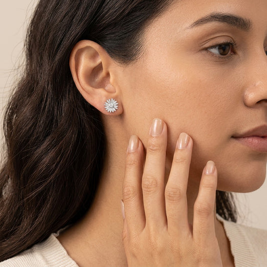 Aretes Flor de Crisantemo