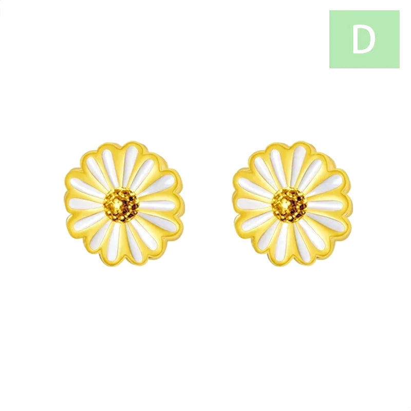 Aretes Flor en Cuatro Estilos