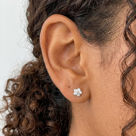 Aretes Florecita con Zirconias
