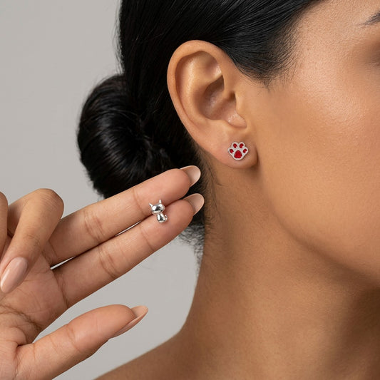 Aretes Huellita de Gato