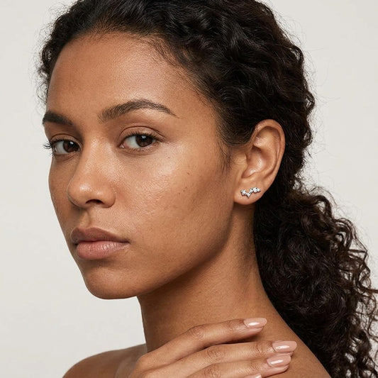 Aretes Irregulares con Zirconias