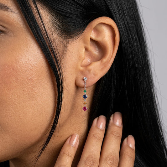 Aretes Largos con Flecos