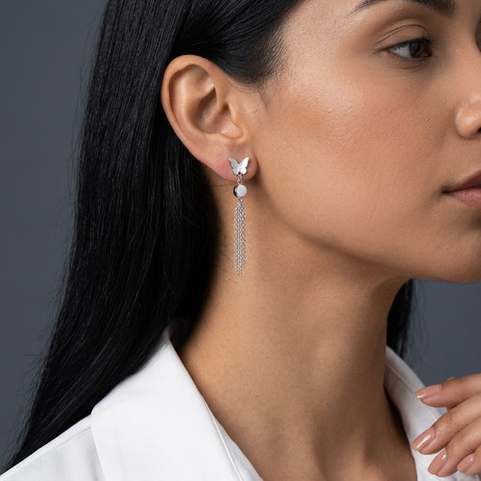 Aretes Mariposa con Borla