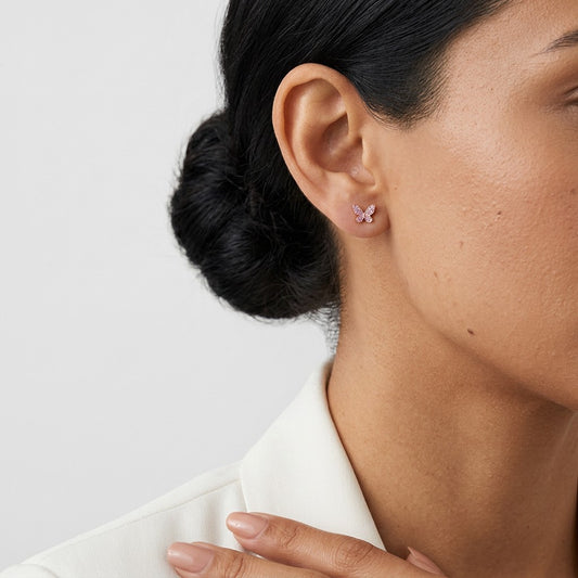 Aretes Mariposa Esmaltada