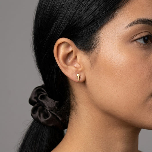 Aretes Pececito en Plateado o Dorado