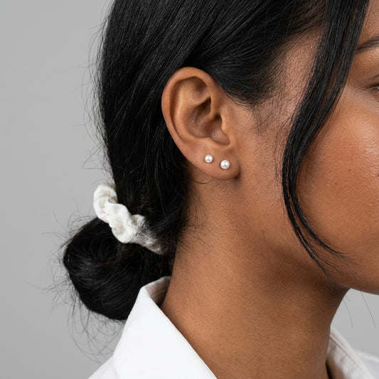 Aretes Perla de Agua Dulce en Tres Colores