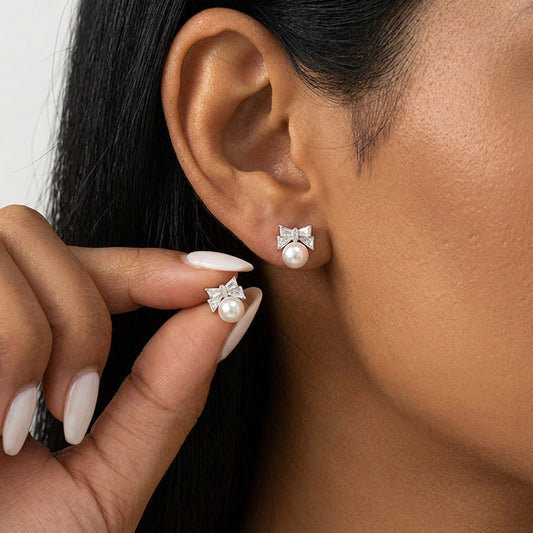 Aretes Perla Redonda Clásicos