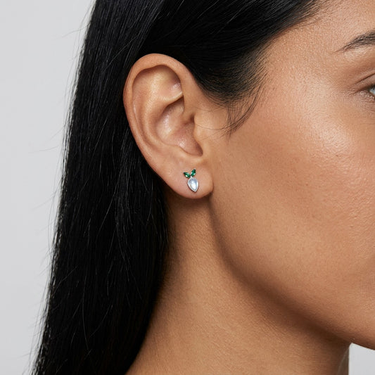 Aretes Rabanito y Luciérnaga con Piedra de Luna