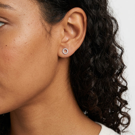 Aretes Redondos con Zirconias