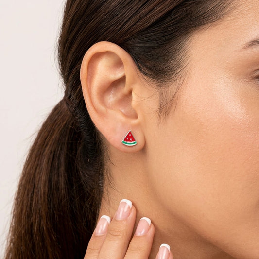 Aretes Sandía Asimétricos