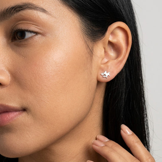 Aretes Tiburón Satinado