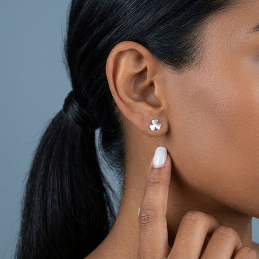 Aretes Trébol con Rosca