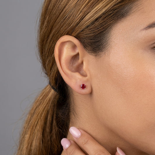 Aretes Zirconia Redonda de Colores