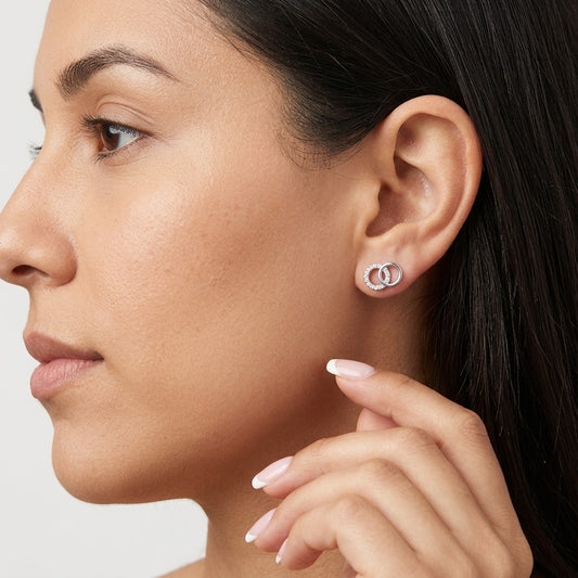 Aretes Zirconia Redonda Minimalista