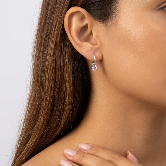 Arracadas Corazón Romántico con Zirconia