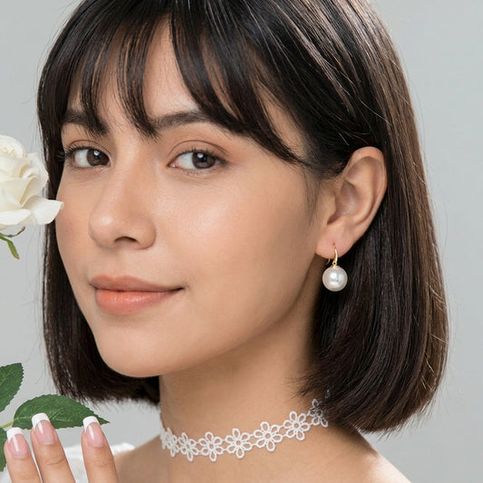 Arracadas Elegantes con Perla