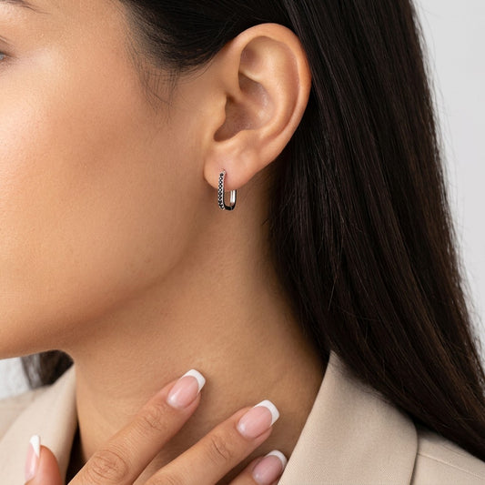 Arracadas Góticas con Zirconia Geométrica