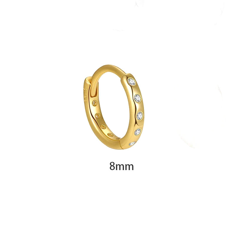 Arracadas Mini con Zirconias de 6 a 8 mm